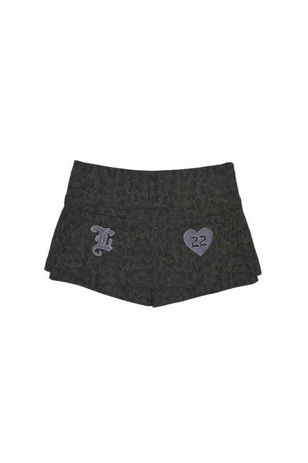 LOW-RISE SKIRT PANTS LEOPARD