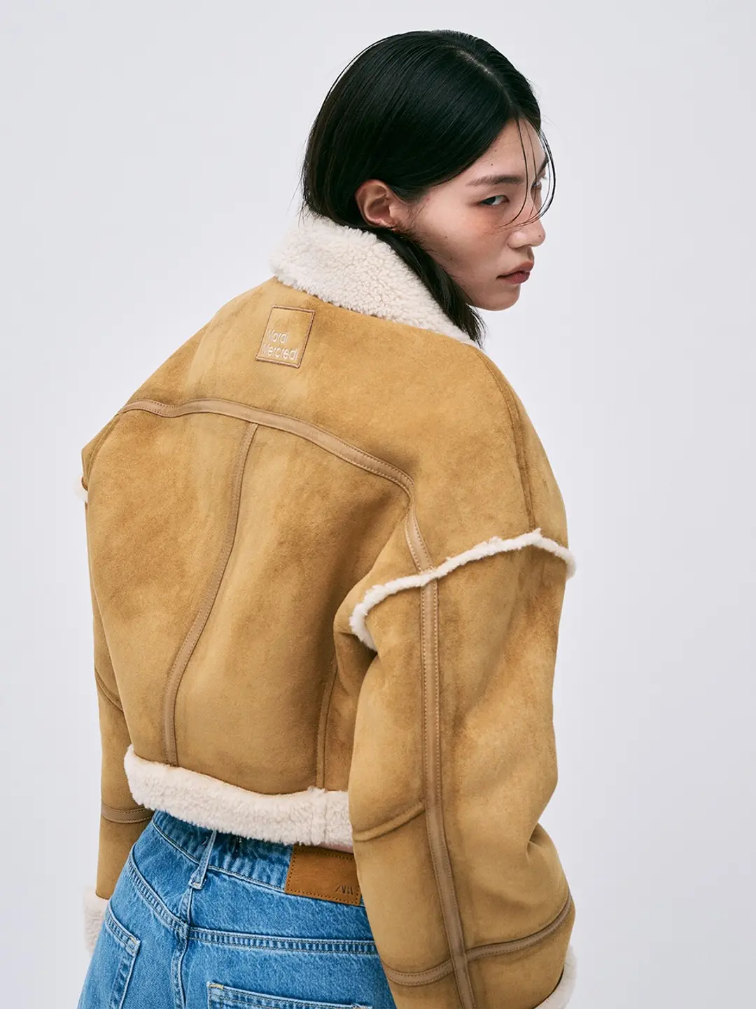 마르디 메크르디 SHEARLING CROPPED MUSTANG JACKET_CAMEL 상품 이미지 1