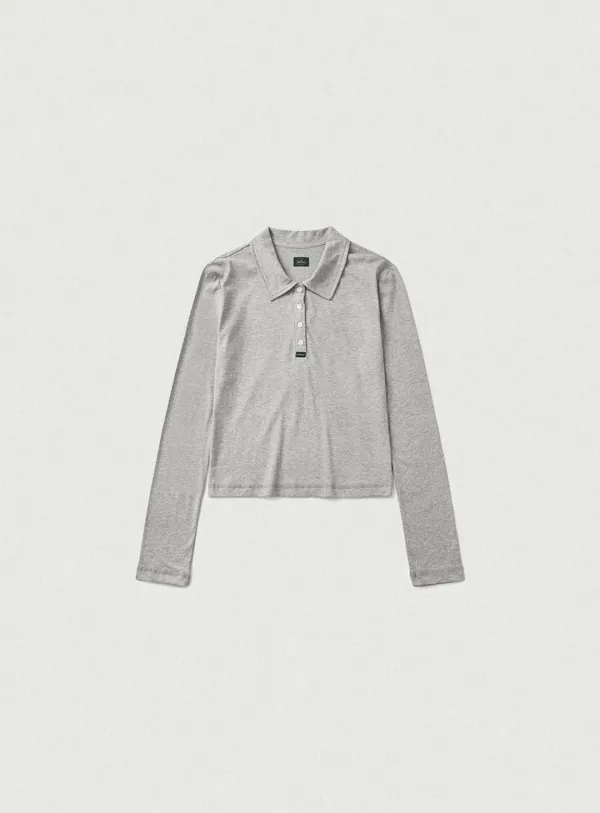 Reeve Collared Henley Top_Melange Grey