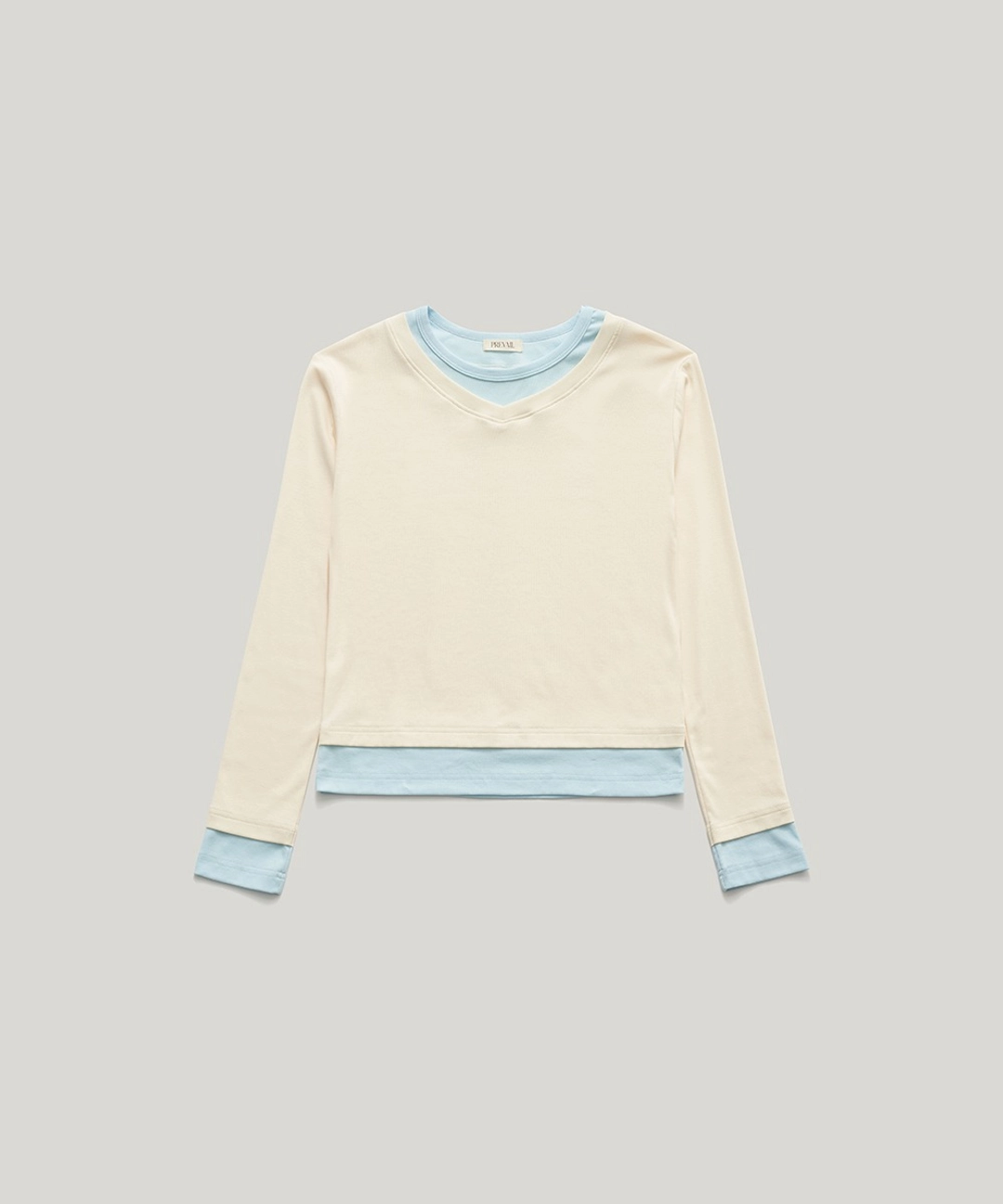 프리베일 PVIL Double Layer Tee(Butter) 상품 이미지 1