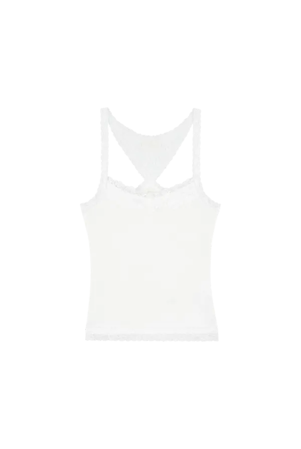 Lily lace camisole top, White