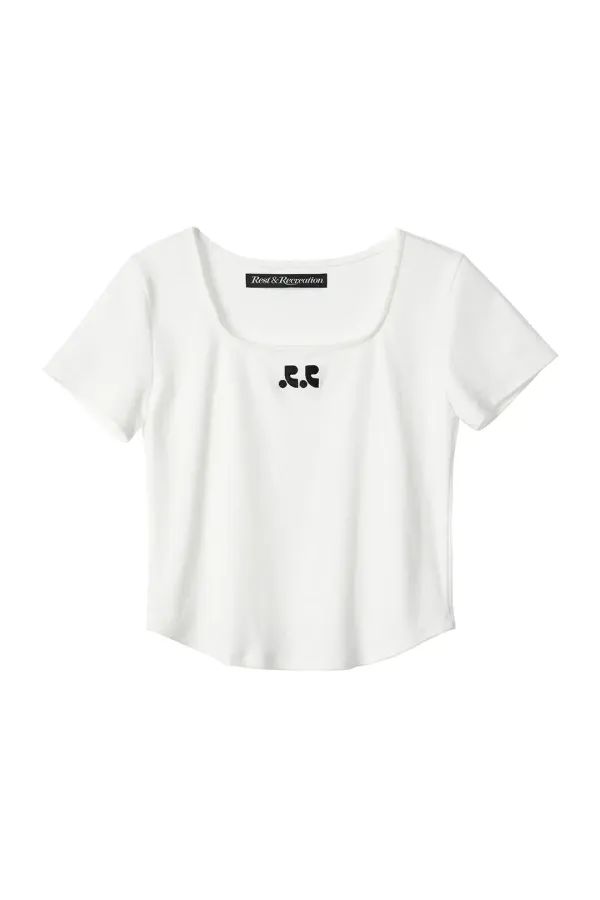 RR SQUARE NECK TOP - WHITE