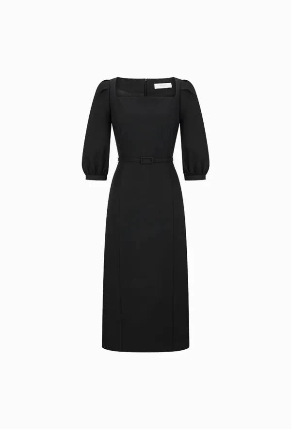 Elara Square-neck One-piece (Black)
