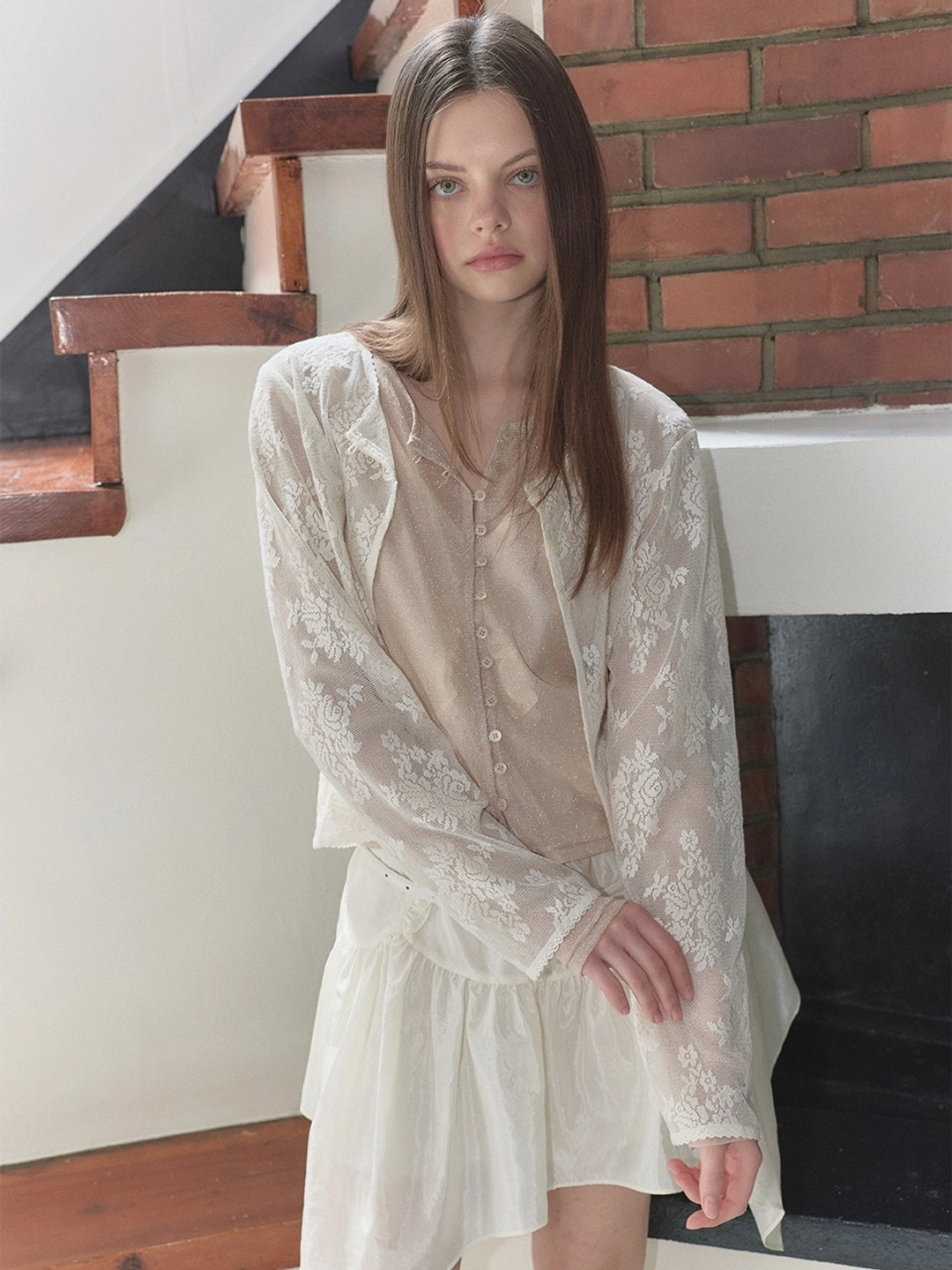 마가린핑거스 CROCHET LACE CARDIGAN (IVORY) 상품 이미지 2
