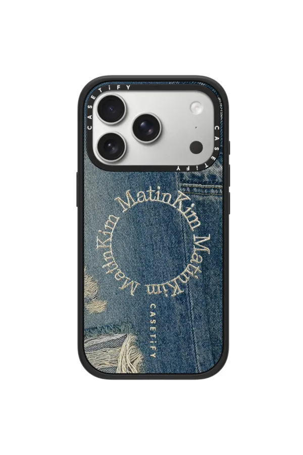 MATIN KIM X CASETIFY DENIM CIRCLE CASE IN BLUE