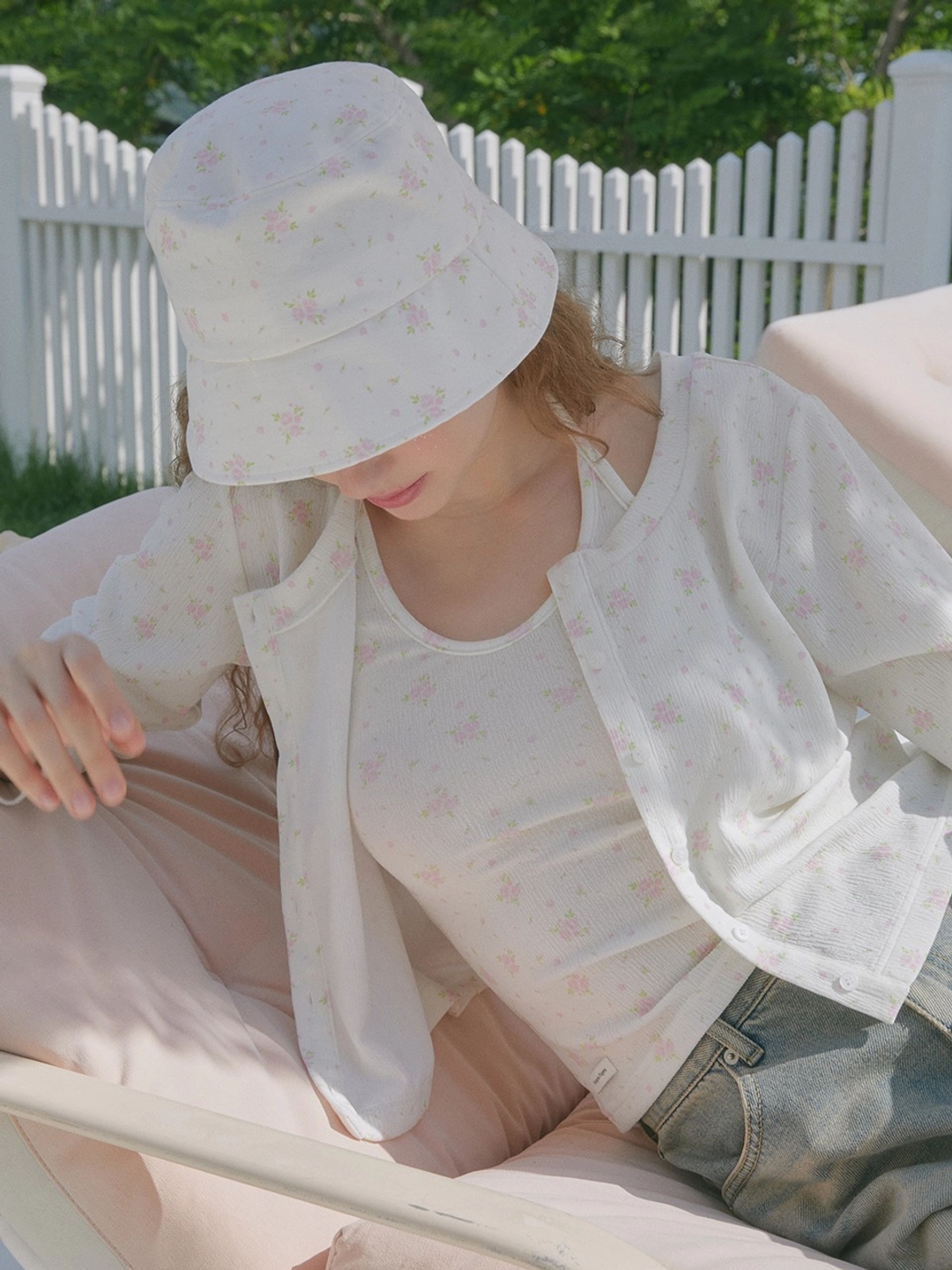 마가린핑거스 FLORAL BUCKET HAT (LIGHT PINK) 상품 이미지 2