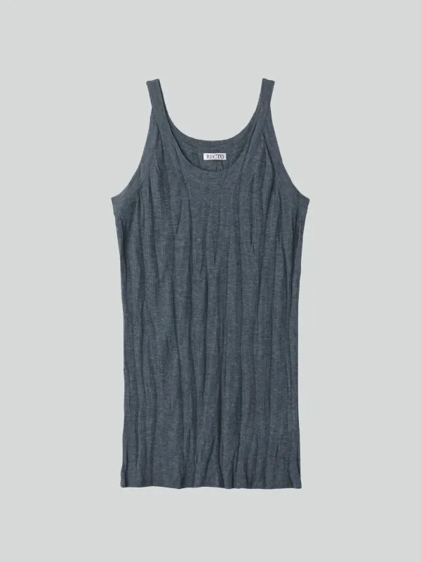 CREASE KNIT TANK TOP (COOL GREY)