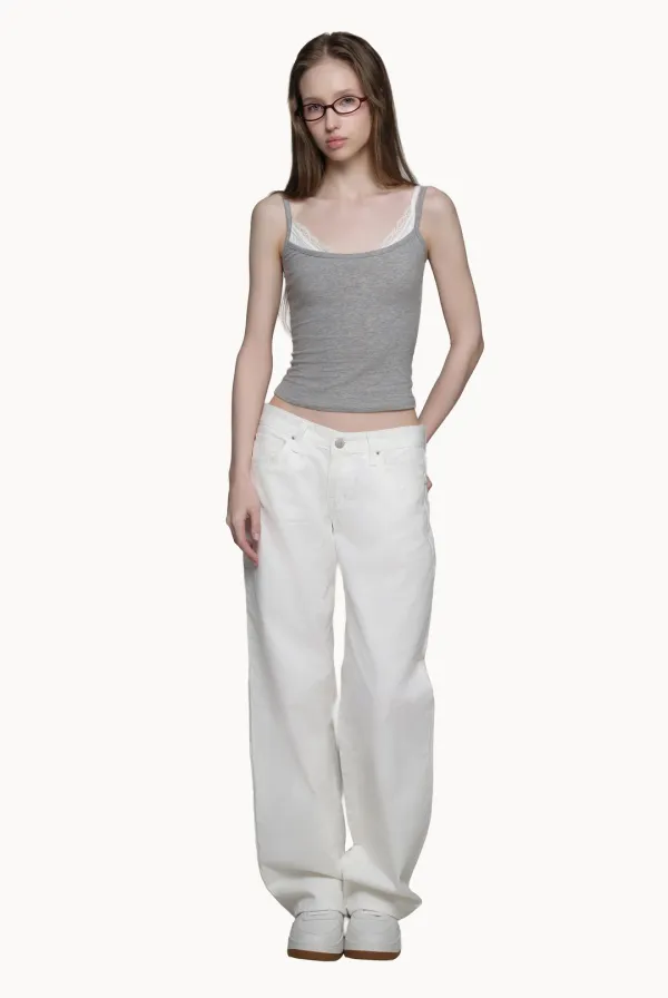Sunday morning straight low jeans, Pure White