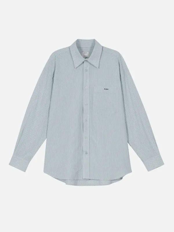 Classic tomboy shirt Light gray stripe