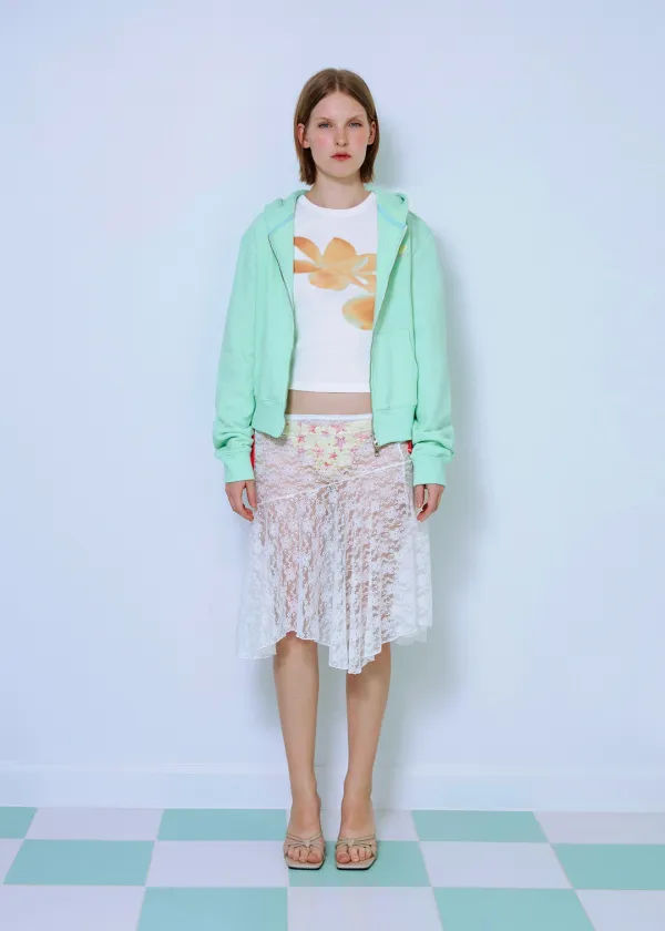 Aqua Heart Hood Zip Up_Lime
