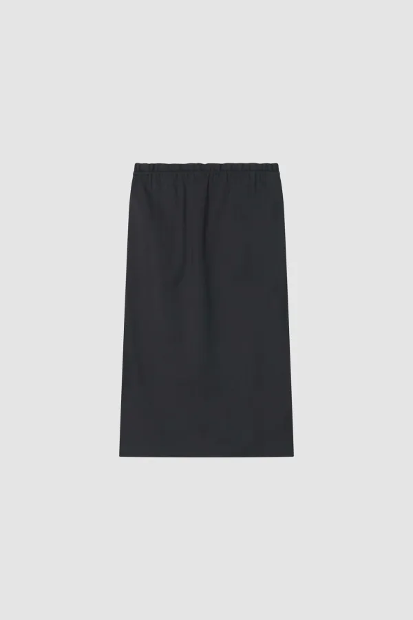 [2nd] Wool Banding Skirt_Charcoal