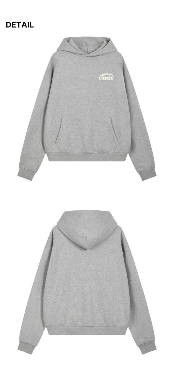 BOUCLE LOGO HOODIE-MELANGE GRAY