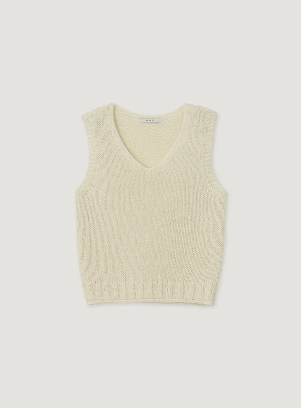 NEFF KNIT SLEEVELESS_VANILLA