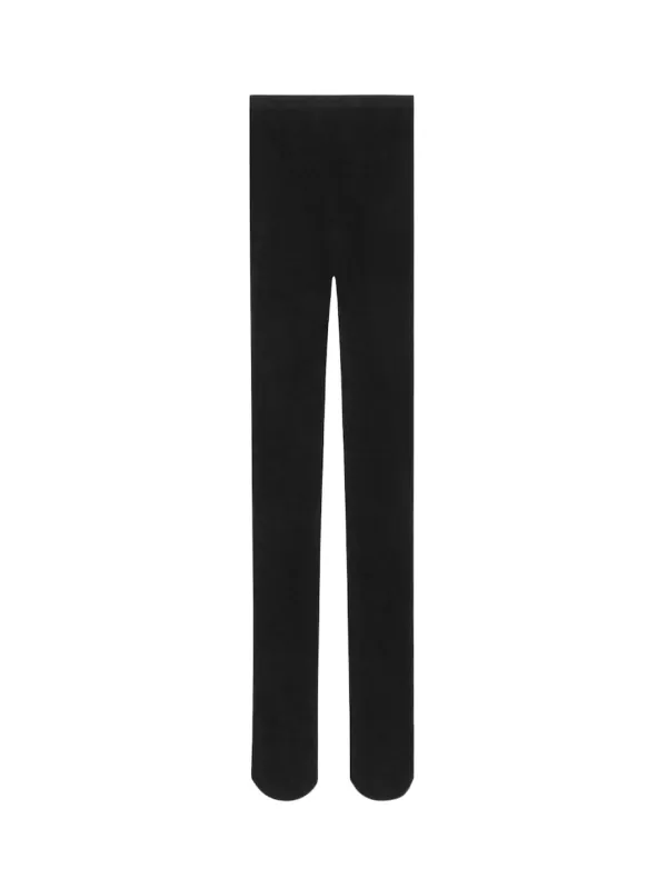 MONOGRAM PUNCH TIGHTS (BLACK)
