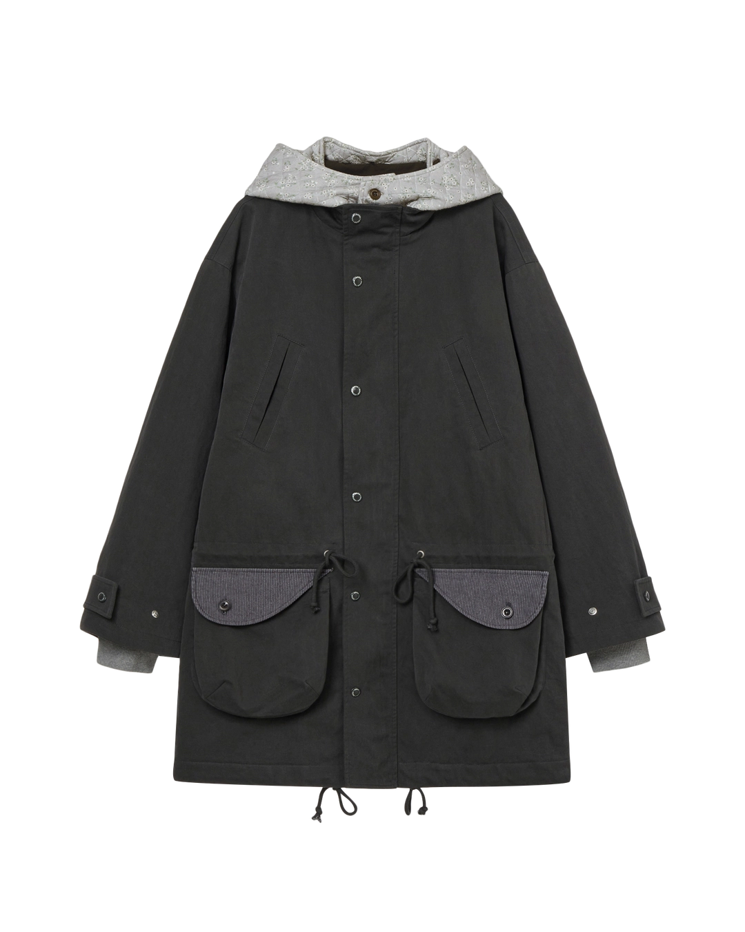 에이이에이이 [10/1 예약발송] FLOWER BLOCK FIELD JACKET [CHARCOAL] 상품 이미지 1