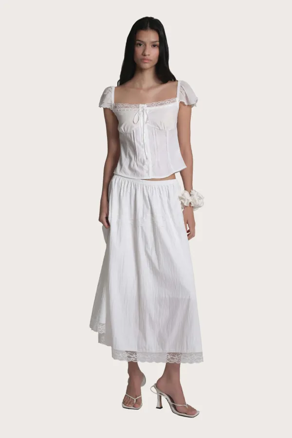 Angel lace blouse, Ivory