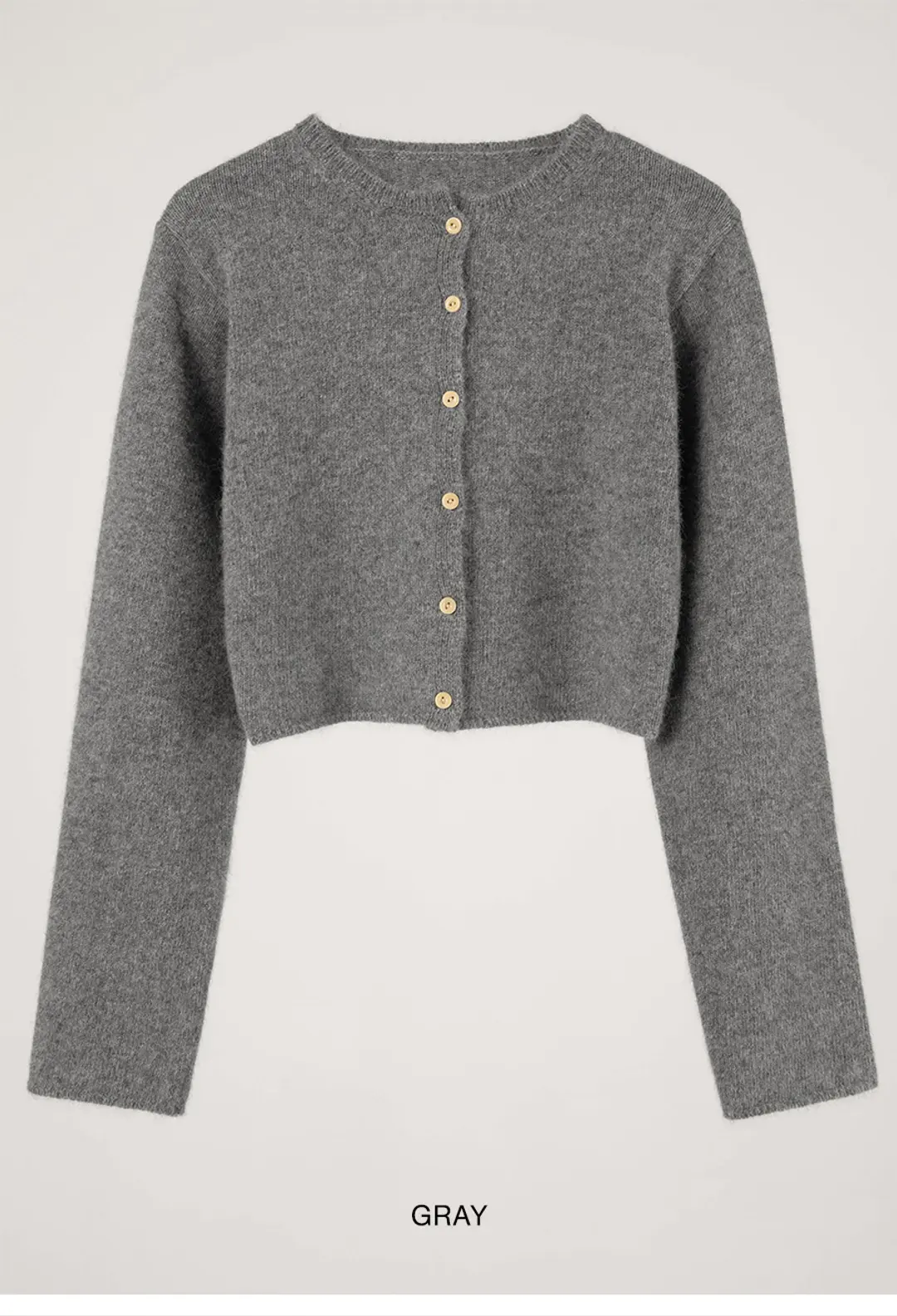오버듀플레어 RACCOON MINI CARDIGAN_GRAY 상품 이미지 3