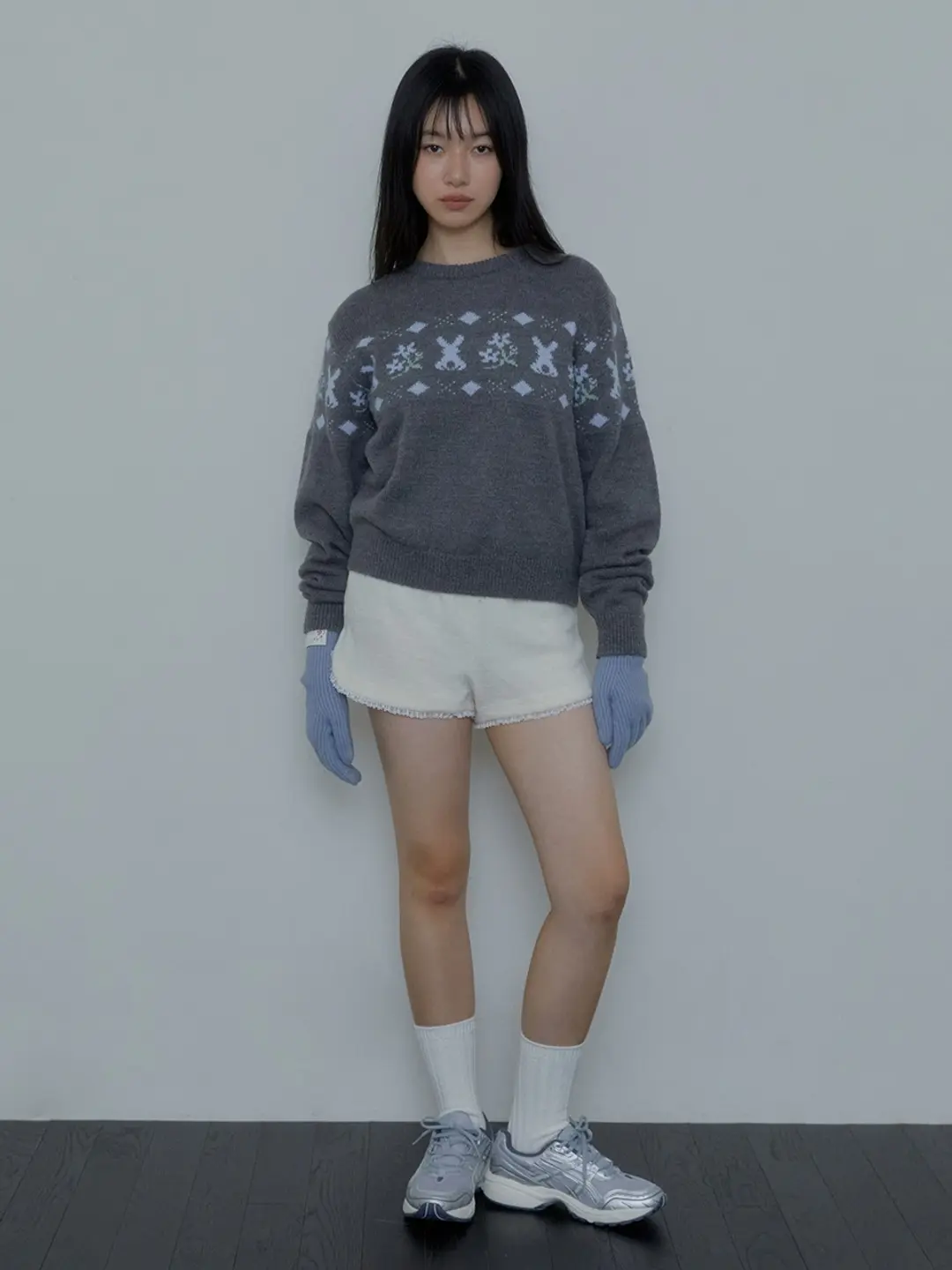 마가린핑거스 RABBIT WOOL SWEATER (GREY) 상품 이미지 2