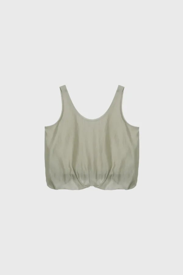 Sheer volume sleeveless