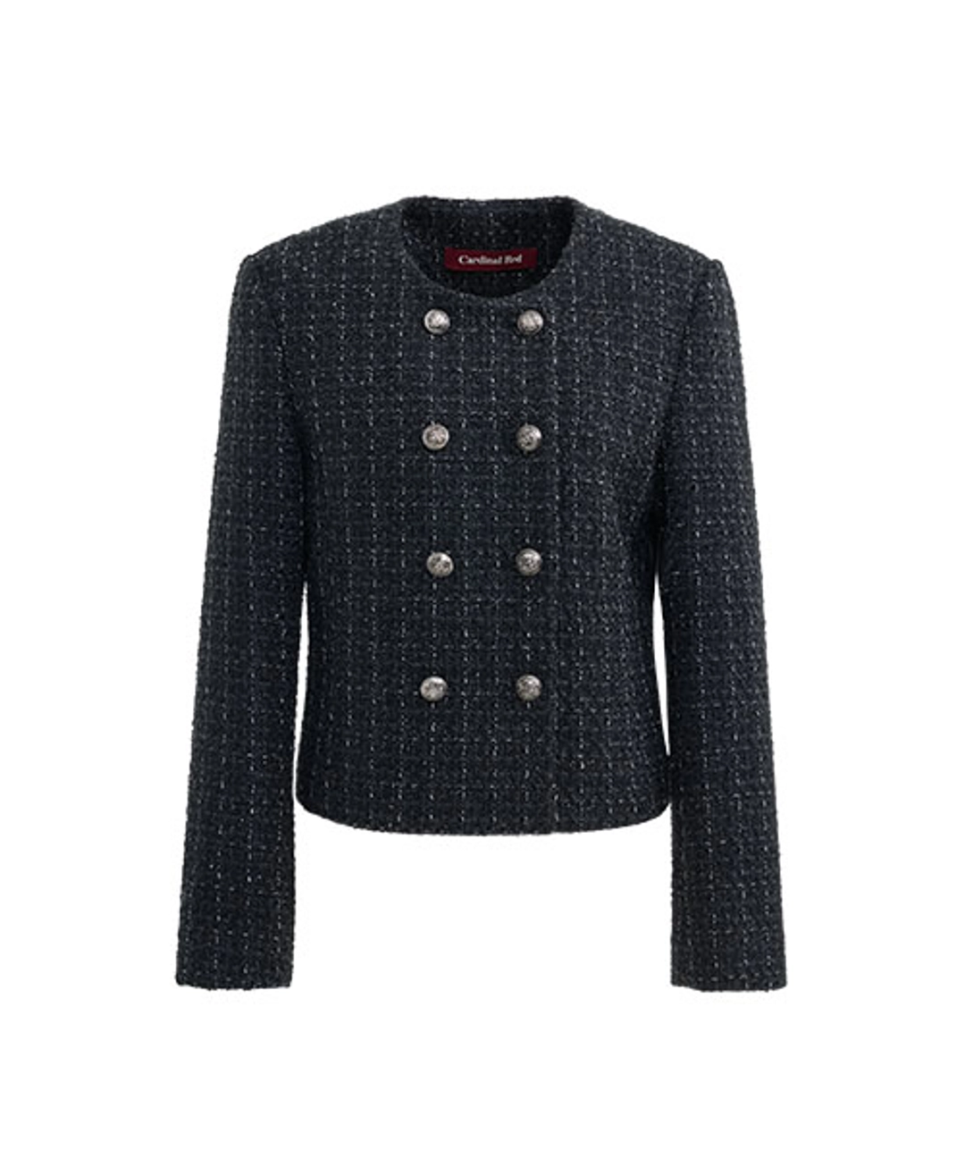카디날레드 Black silver double Tweed jacket 상품 이미지 1