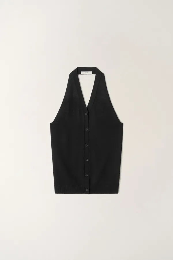 홀터넥 니트 가디건 (Black)_2GMUKN21
