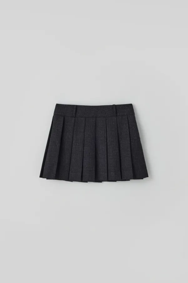 T/T Classic pleats mini skirt (charcoal)