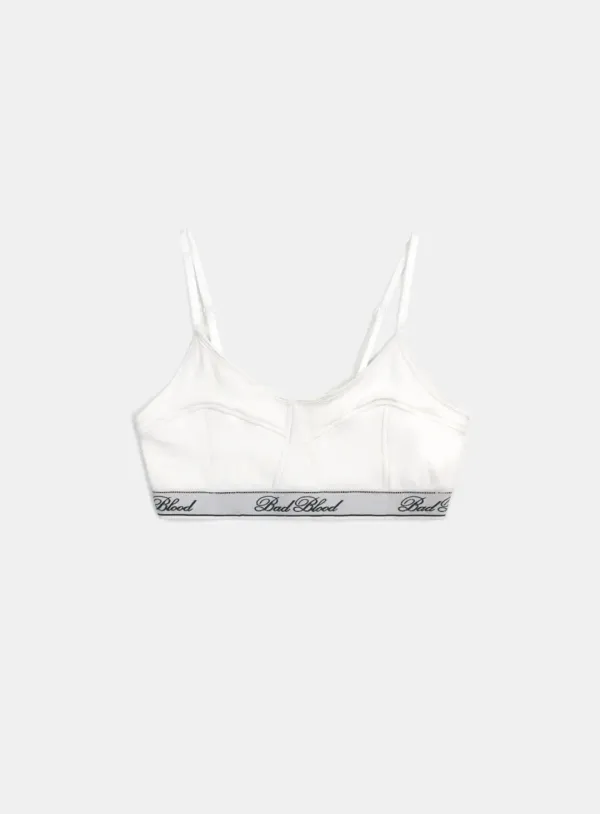클래식 로고 트라이앵글 브라렛 - 화이트