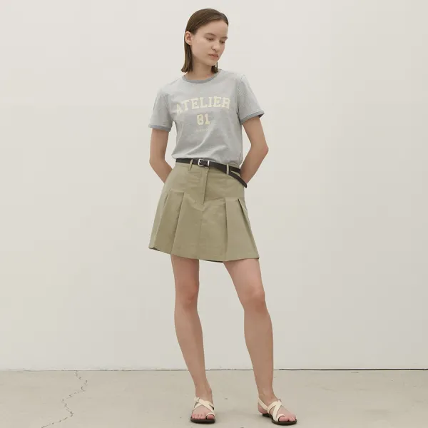 (SK-4920)FLORA PLEATS MINI SKIRT