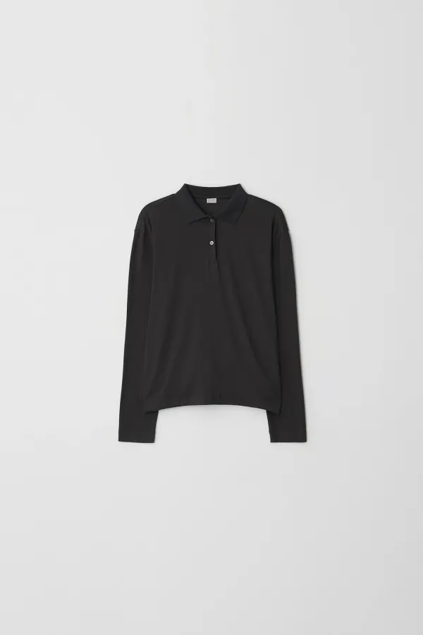 Collar T-shirt (charcoal)