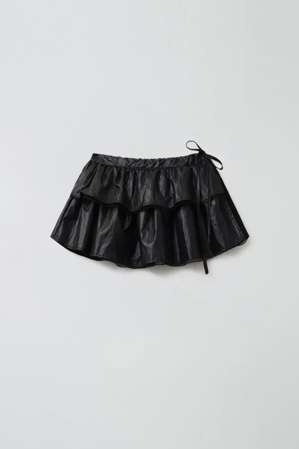 DOT LAYERED SKIRT_BLACK