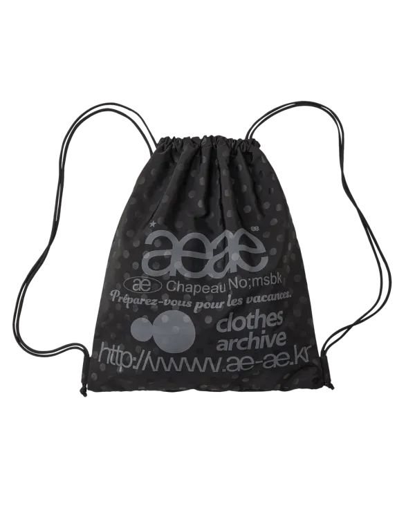WEB LOGO DOT GYM SACK [BLACK]