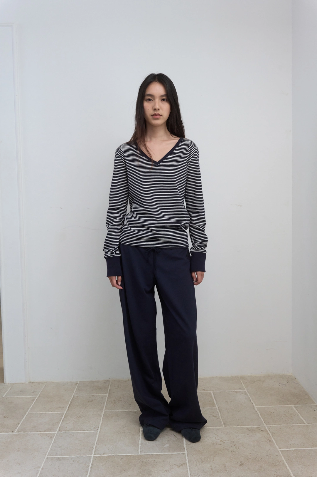 마조네 DUAL-WAY DETAIL PANTS_NAVY 상품 이미지 1