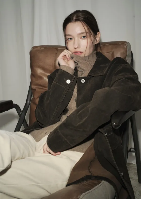 HERITAGE WORK JACKET (washed brown)