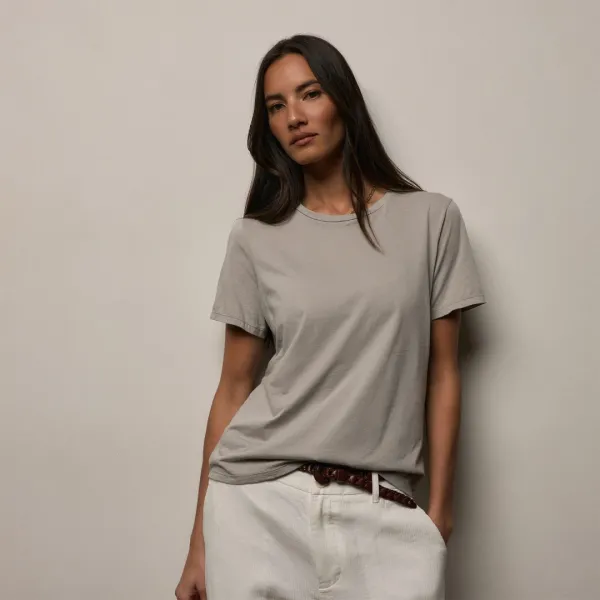Luxe Lotus Jersey Crew - Fog
