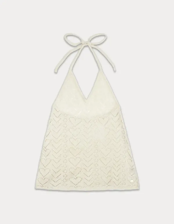 7th / Heart skashi knit dress - cream