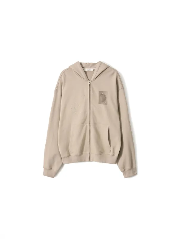 Dusty Zip-Up Hoodie Sand