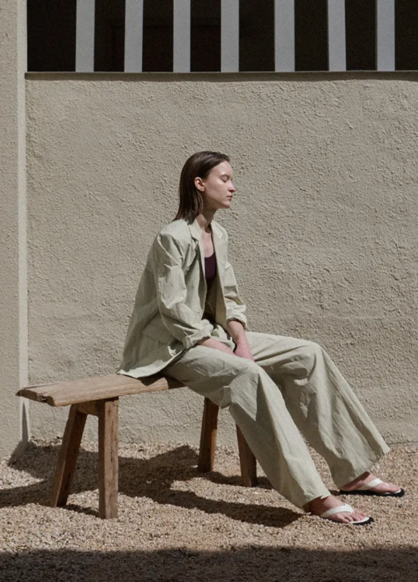 (PT-5529)BIEN SET-UP WIDE TUCK PANTS