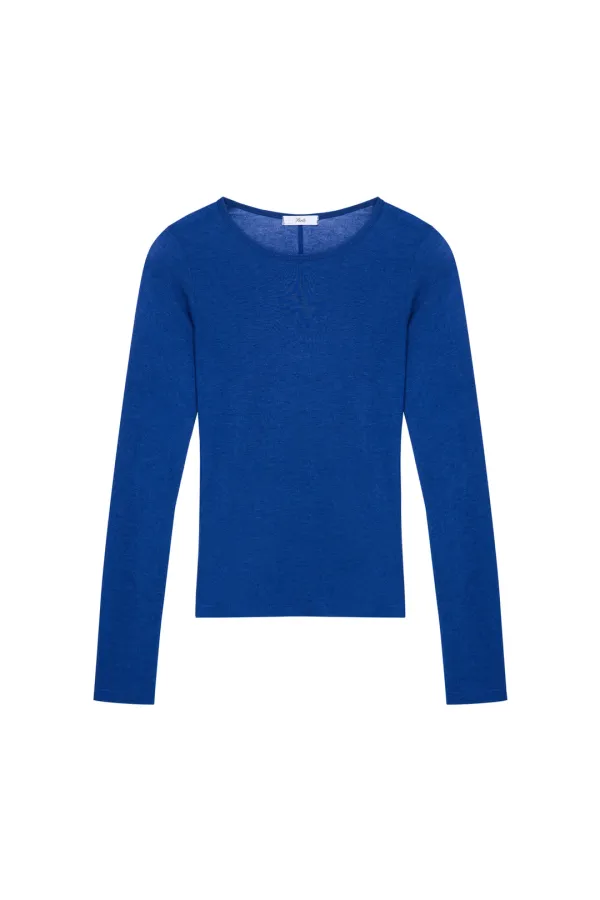 WOOL LINE T-SHIRT_blue