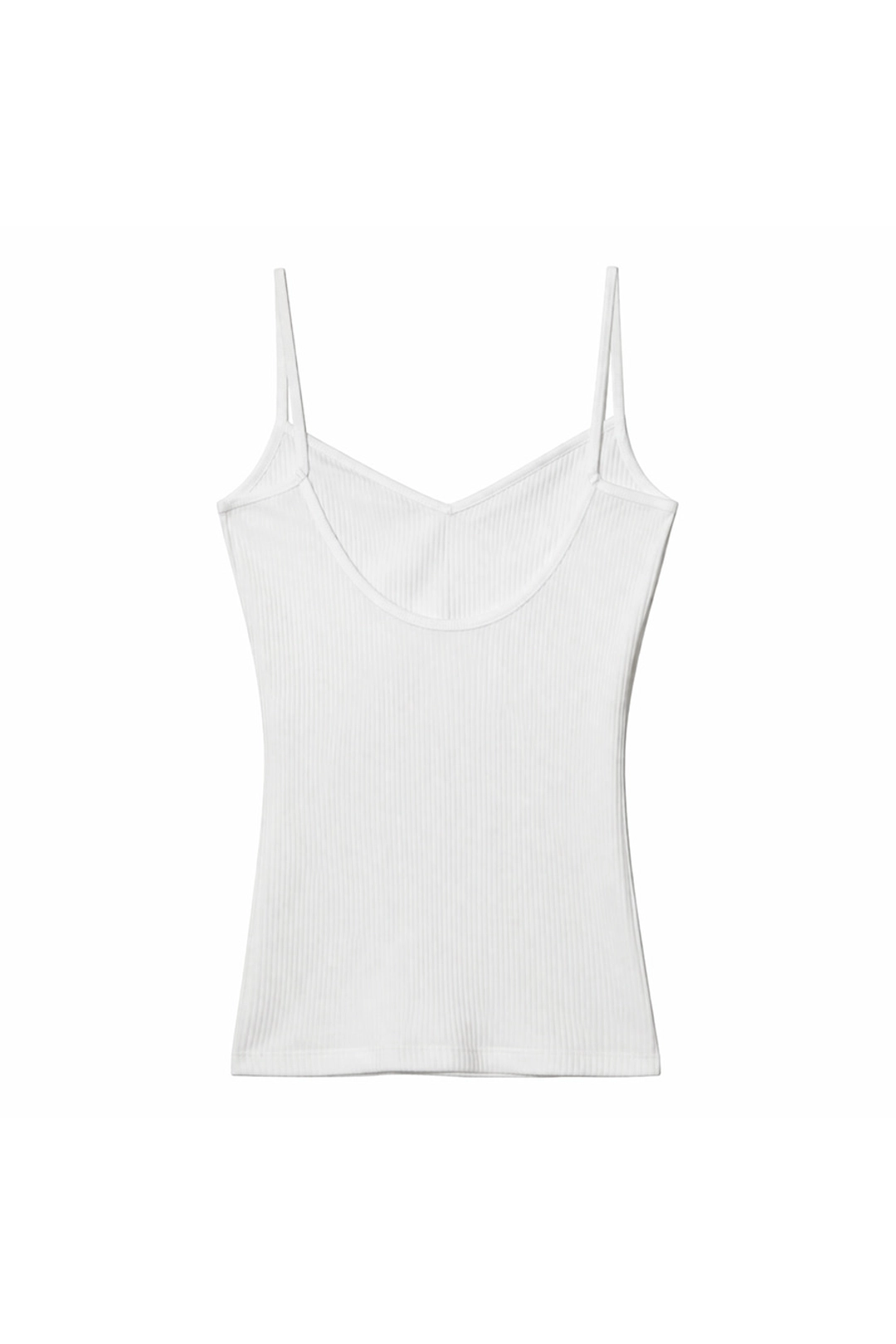 르917 26 BASIC RIBBED TANK TOP [WHITE] 상품 이미지 1