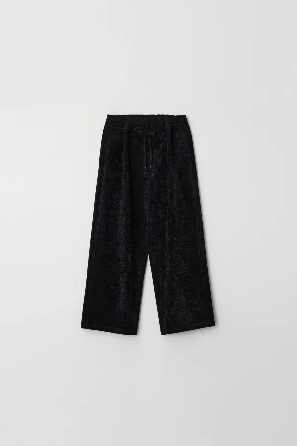 Belted Velvet Sweatpants (black)