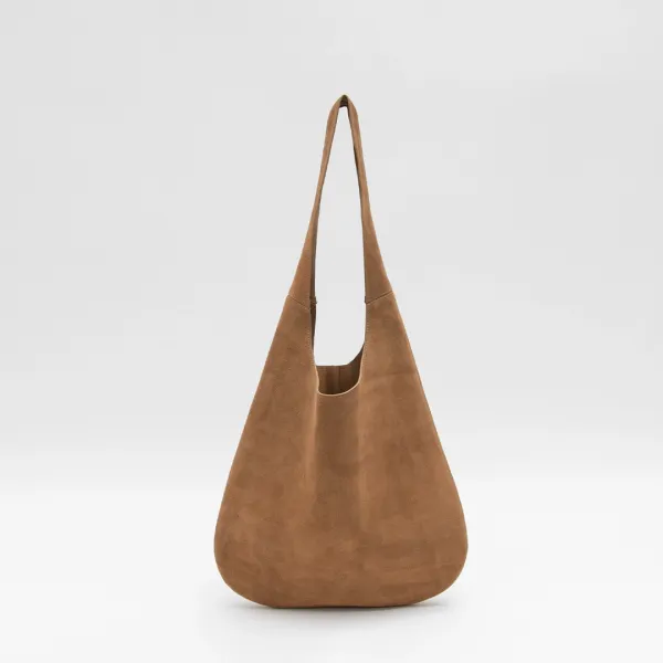 (B-2466)SUEDE ROUND SHOULDER BAG