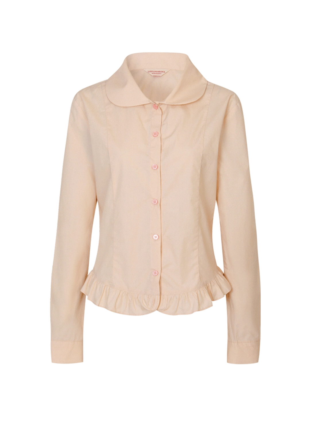 루루서울 Round Frill Shirt (Apricot) 상품 이미지 1