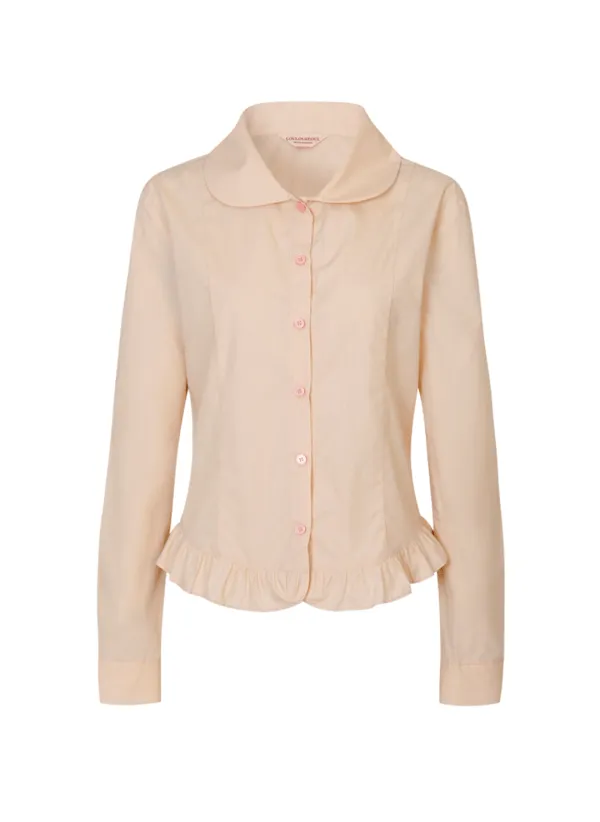 Round Frill Shirt (Apricot)