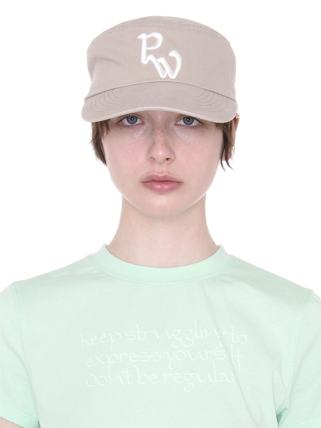 파르티멘토 [WOMEN] PW SYMBOL PILLBOX CAP_STONE 상품 이미지 2