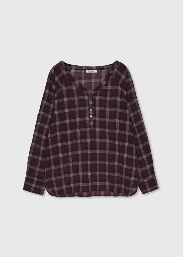 DUSK CHECK SHIRT - BURGUNDY