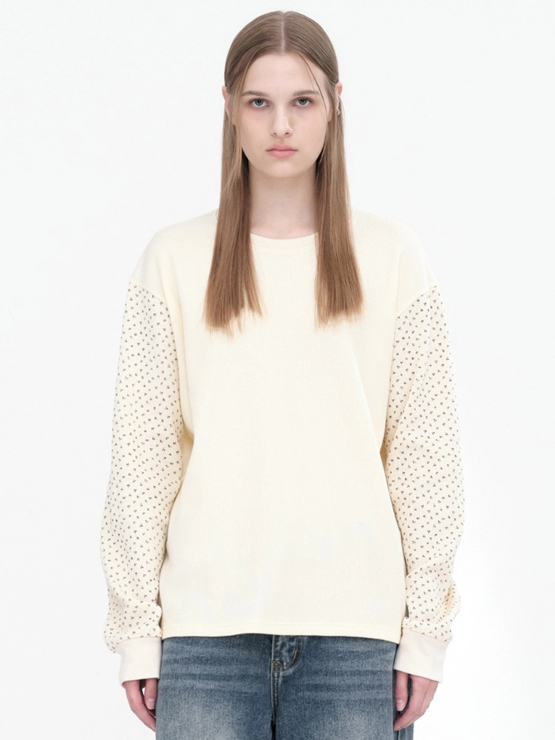 밀로 우먼 Floral Loose T-Shirt [Cream] 상품 이미지 2