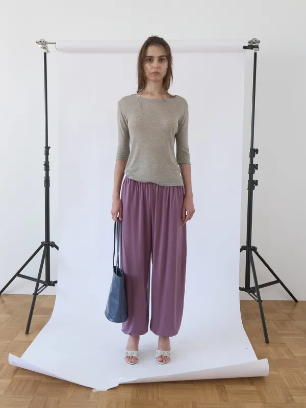 SOFT HAREM PANTS IN PLUM