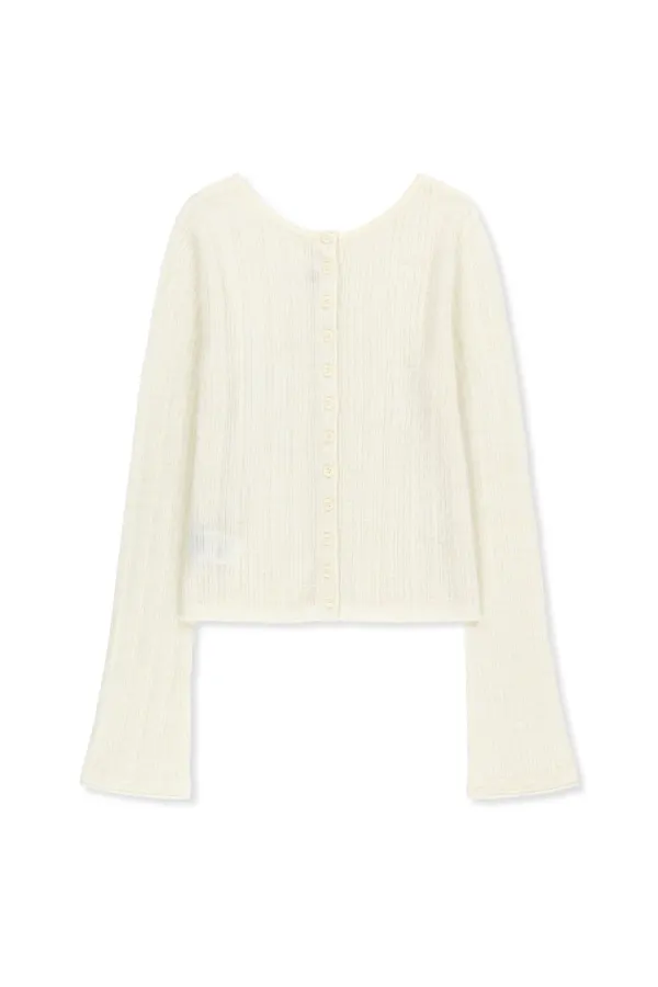 TWO WAY TEXTURE KNIT TOP IN IVORY