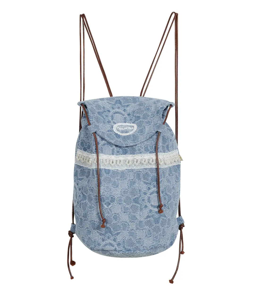 타입서비스 Pearl Trim Denim Bag [Blue] 상품 이미지 1