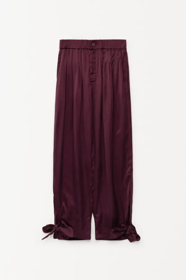 Hiro Sliky Pants wine